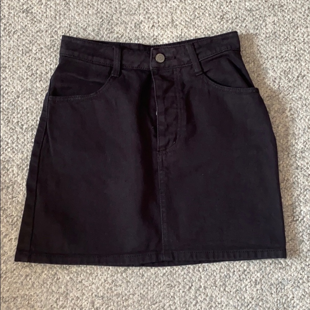 Brandy Melville Black Denim Skirt